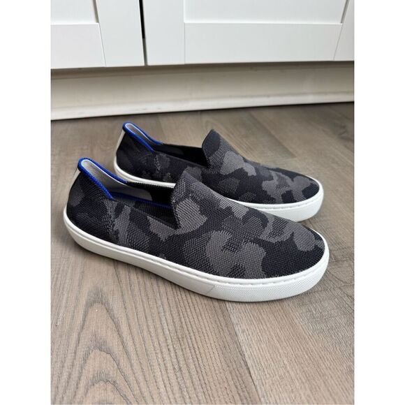 Rothy’s Gray Camo Original Slip on Sneaker, Women’s Size 6 - Picture 1 of 12